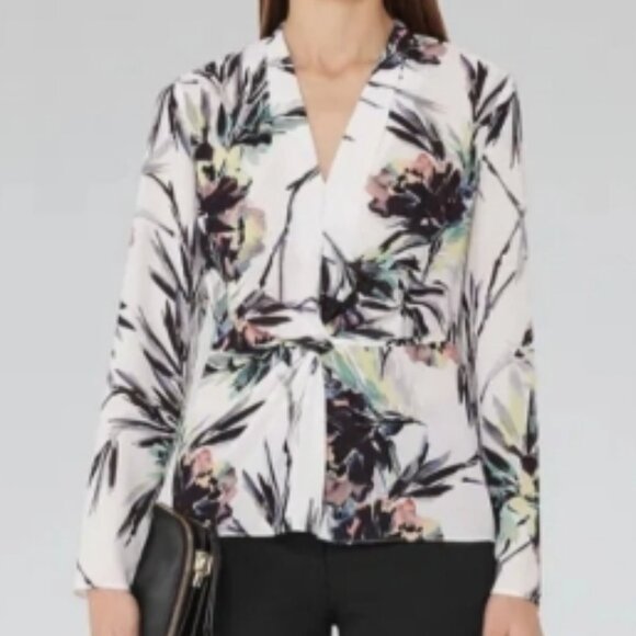 Riess Maria Twist Front Floral Blouse – Size US 4 / UK 8 - Picture 9 of 9